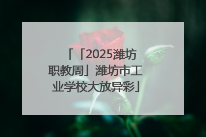 「2025潍坊职教周」潍坊市工业学校大放异彩