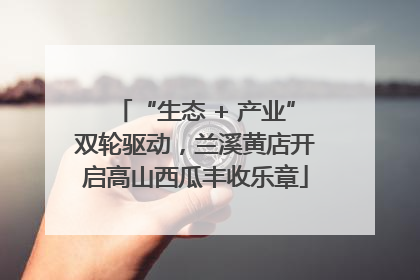 “生态 + 产业”双轮驱动，兰溪黄店开启高山西瓜丰收乐章