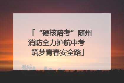 “硬核陪考”随州消防全力护航中考 筑梦青春安全路