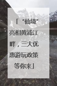 “仙境”亮相黄浦江畔，三大优惠游玩政策等你来