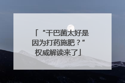 “干巴菌太好是因为打药施肥？”权威解读来了