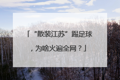 “散装江苏”踢足球，为啥火遍全网？