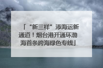 “新三样”添海运新通道！烟台港开通环渤海首条跨海绿色专线
