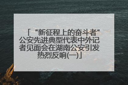 “新征程上的奋斗者”公安先进典型代表中外记者见面会在湖南公安引发热烈反响(一)