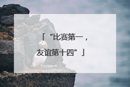 “比赛第一，友谊第十四”