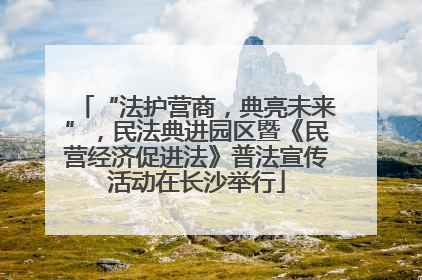 “法护营商，典亮未来”，民法典进园区暨《民营经济促进法》普法宣传活动在长沙举行