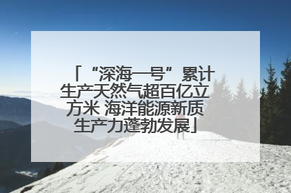 “深海一号”累计生产天然气超百亿立方米 海洋能源新质生产力蓬勃发展