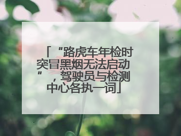 “路虎车年检时突冒黑烟无法启动”，驾驶员与检测中心各执一词
