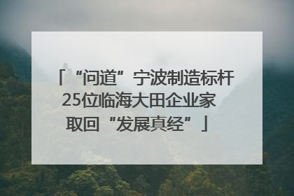 “问道”宁波制造标杆 25位临海大田企业家取回“发展真经”