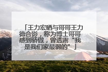 王力宏晒与哥哥王力德合影，称为博士哥哥感到骄傲，曾透露“我是我们家最弱的”