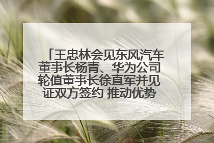 王忠林会见东风汽车董事长杨青、华为公司轮值董事长徐直军并见证双方签约 推动优势互补 实现共赢发展