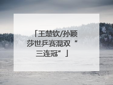 王楚钦/孙颖莎世乒赛混双“三连冠”