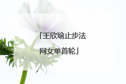 王欣瑜止步法网女单首轮