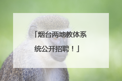 烟台两地教体系统公开招聘！