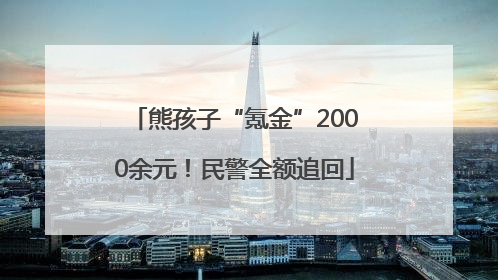 熊孩子“氪金”2000余元！民警全额追回