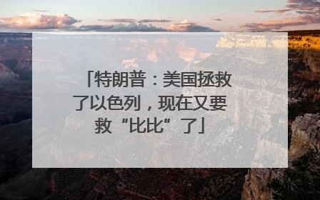 特朗普：美国拯救了以色列，现在又要救“比比”了