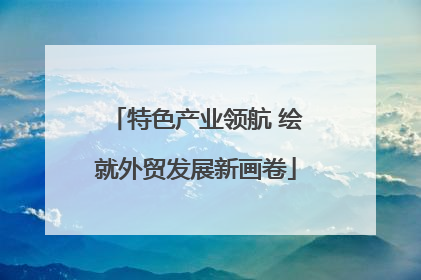 特色产业领航 绘就外贸发展新画卷