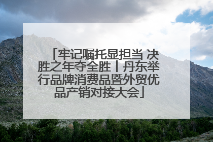 牢记嘱托显担当 决胜之年夺全胜丨丹东举行品牌消费品暨外贸优品产销对接大会