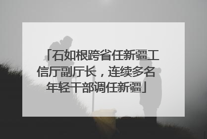 石如根跨省任新疆工信厅副厅长，连续多名年轻干部调任新疆