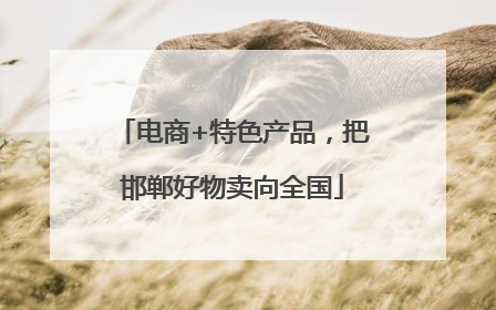 电商+特色产品，把邯郸好物卖向全国