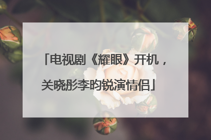 电视剧《耀眼》开机，关晓彤李昀锐演情侣