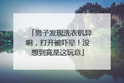 男子发现洗衣机异响，打开被吓晕！没想到竟是这玩意