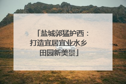 盐城郭猛护西：打造宜居宜业水乡田园新美景