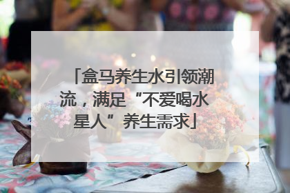 盒马养生水引领潮流，满足“不爱喝水星人”养生需求