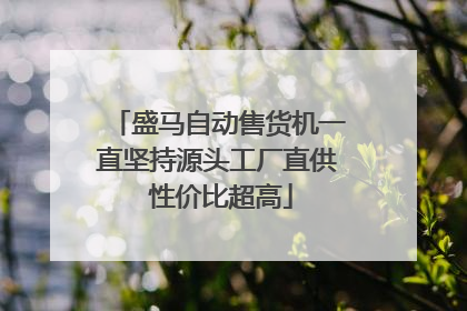 盛马自动售货机一直坚持源头工厂直供 性价比超高