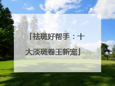 祛斑好帮手：十大淡斑卷王新宠