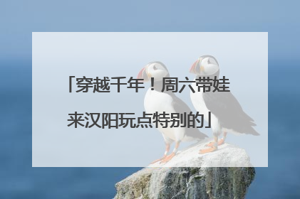 穿越千年！周六带娃来汉阳玩点特别的