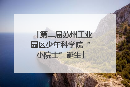 第二届苏州工业园区少年科学院“小院士”诞生
