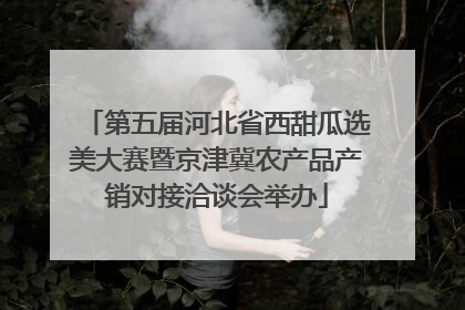 第五届河北省西甜瓜选美大赛暨京津冀农产品产销对接洽谈会举办