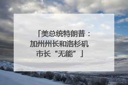 美总统特朗普：加州州长和洛杉矶市长“无能”