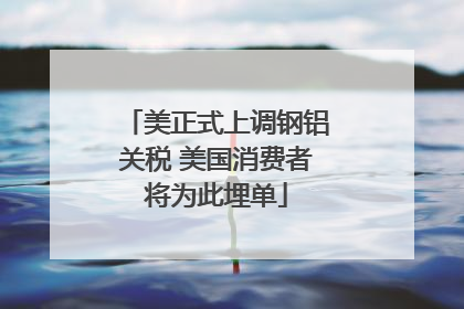 美正式上调钢铝关税 美国消费者将为此埋单