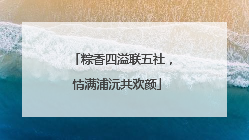 粽香四溢联五社，情满浦沅共欢颜