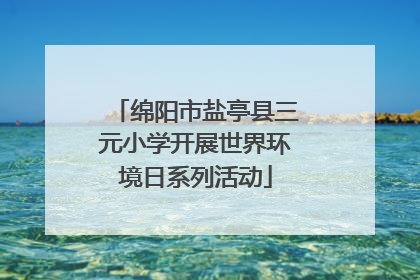 绵阳市盐亭县三元小学开展世界环境日系列活动
