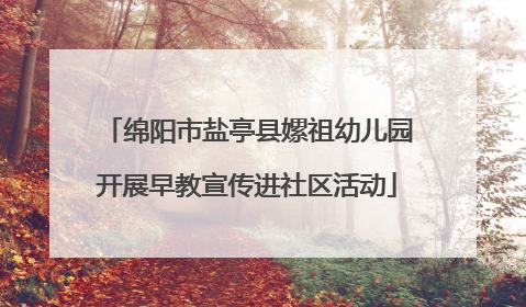 绵阳市盐亭县嫘祖幼儿园开展早教宣传进社区活动