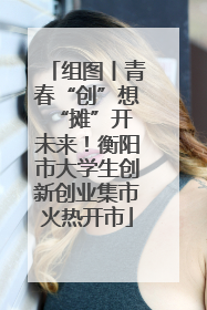 组图丨青春“创”想 “摊”开未来！衡阳市大学生创新创业集市火热开市