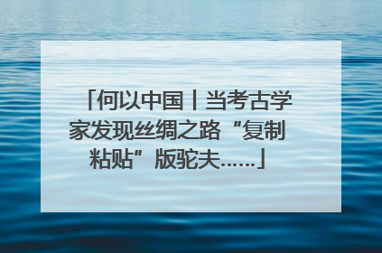 何以中国丨当考古学家发现丝绸之路“复制粘贴”版驼夫……