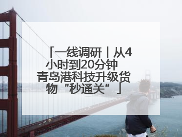 一线调研丨从4小时到20分钟 青岛港科技升级货物“秒通关”