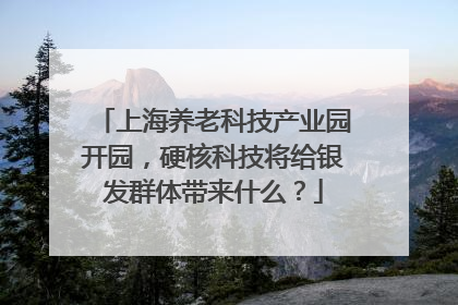 上海养老科技产业园开园，硬核科技将给银发群体带来什么？