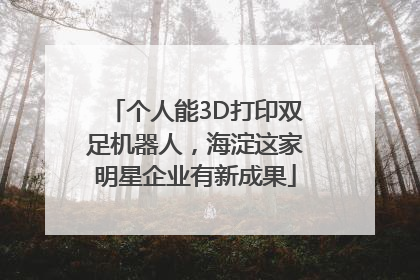 个人能3D打印双足机器人，海淀这家明星企业有新成果