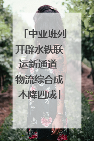 中亚班列开辟水铁联运新通道 物流综合成本降四成
