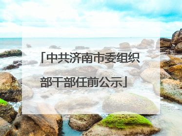 中共济南市委组织部干部任前公示
