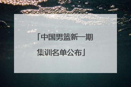 中国男篮新一期集训名单公布