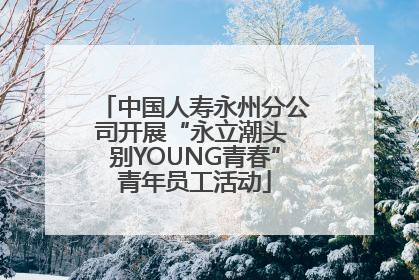 中国人寿永州分公司开展“永立潮头 别YOUNG青春”青年员工活动