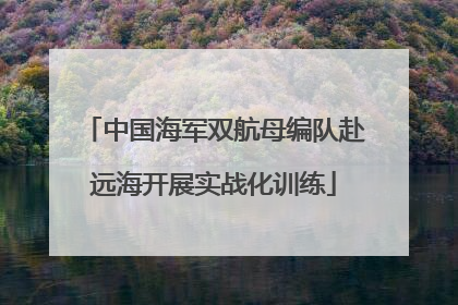 中国海军双航母编队赴远海开展实战化训练