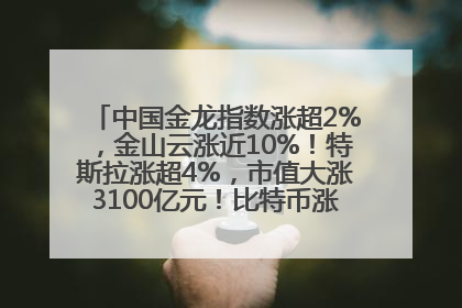 中国金龙指数涨超2%，金山云涨近10%！特斯拉涨超4%，市值大涨3100亿元！比特币涨回11万美元关口