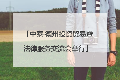 中泰·德州投资贸易暨法律服务交流会举行